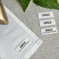 Load image into Gallery viewer, Bed Sheet Labels for identifying different Bedding Sets and Linen. Pack of 4. Choose your Size. - Bedding Bundler