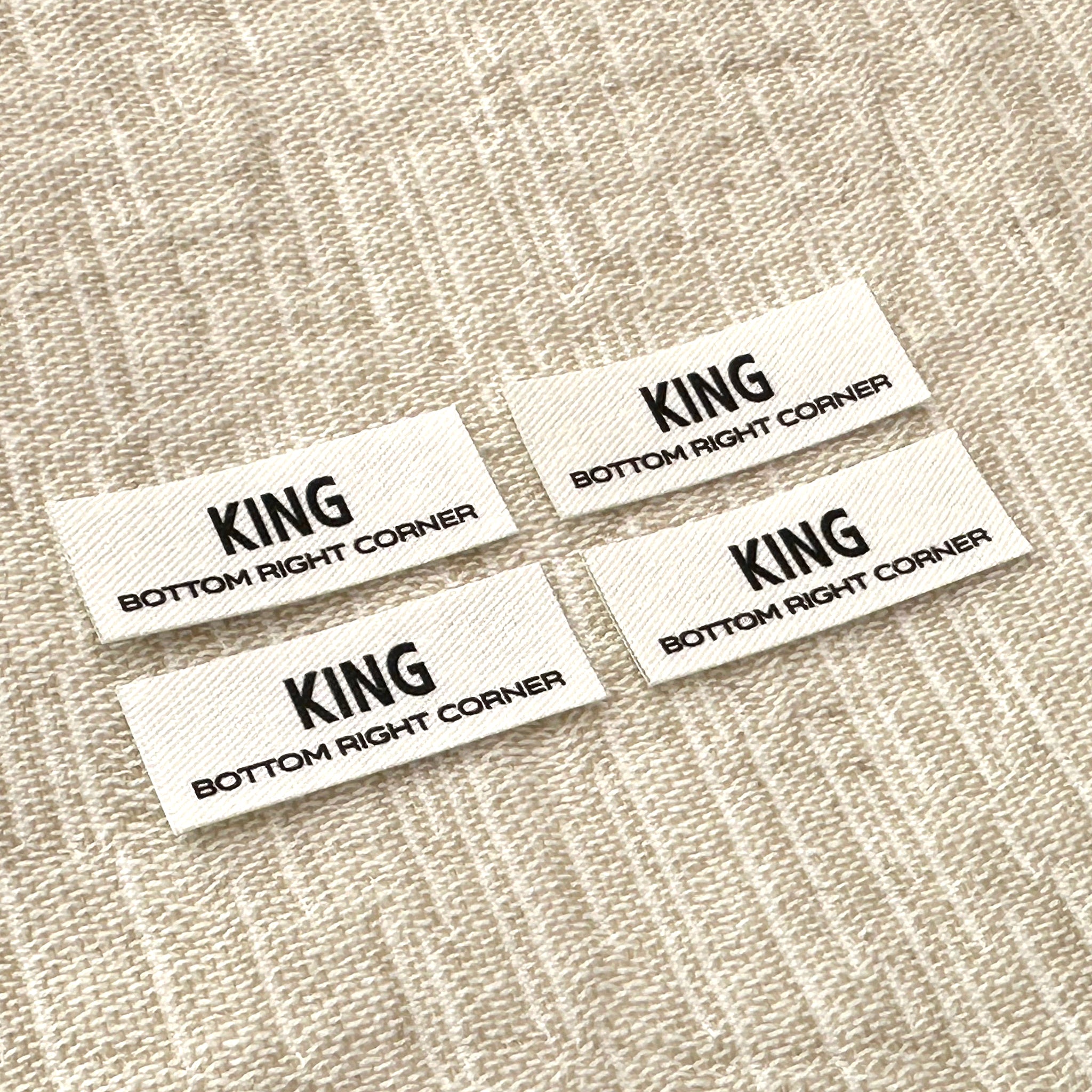 Iron-on Bed Sheet Size & Position Label (Set of 4)