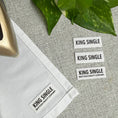 Load image into Gallery viewer, Bed Sheet Labels for identifying different Bedding Sets and Linen. Pack of 4. Choose your Size.
