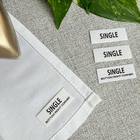 Bed Sheet Labels for identifying different Bedding Sets and Linen. Pack of 4. Choose your Size.