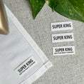 Load image into Gallery viewer, Bed Sheet Labels for identifying different Bedding Sets and Linen. Pack of 4. Choose your Size.
