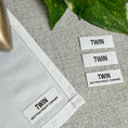 Load image into Gallery viewer, Bed Sheet Labels for identifying different Bedding Sets and Linen. Pack of 4. Choose your Size.

