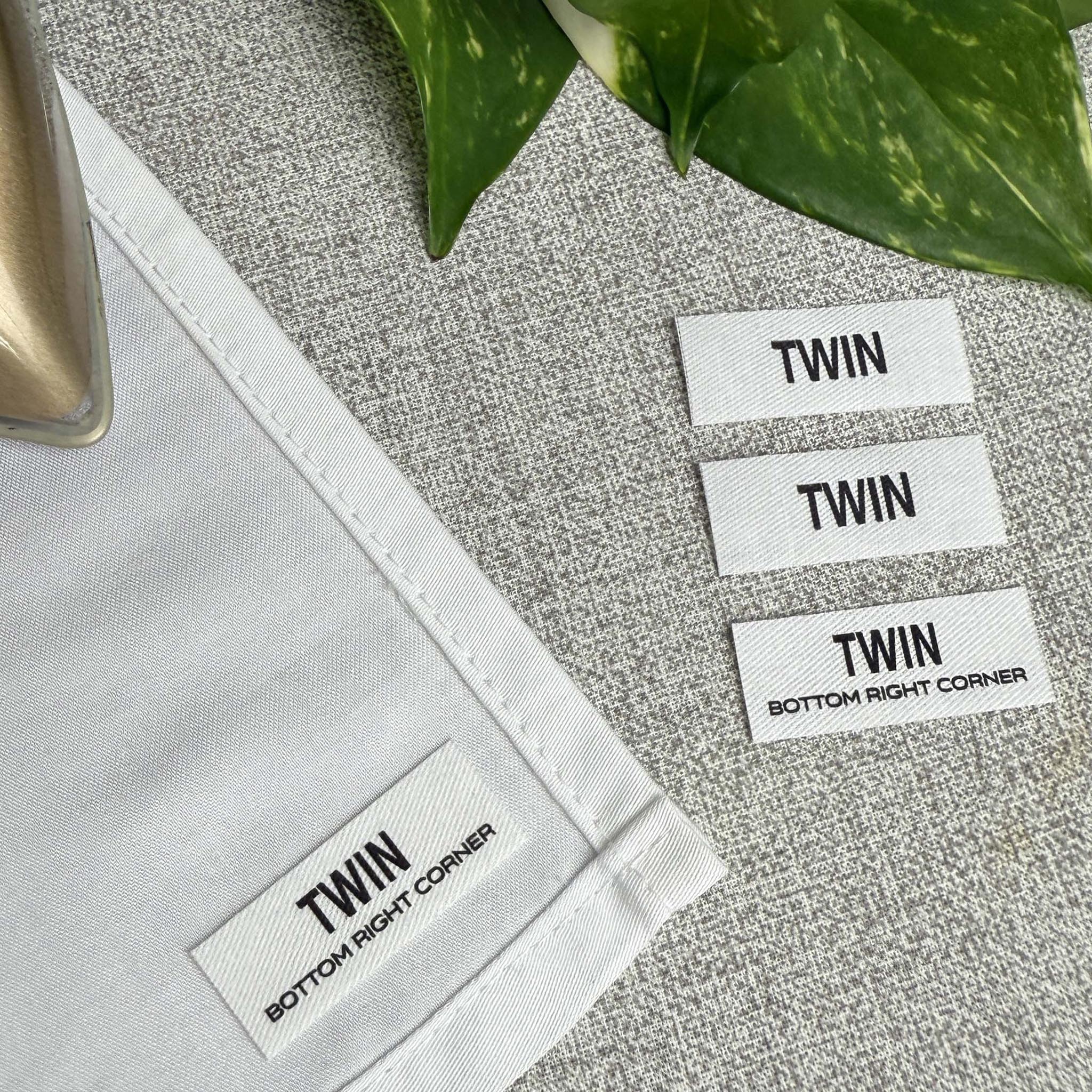 Bed Sheet Labels for identifying different Bedding Sets and Linen. Pack of 4. Choose your Size.