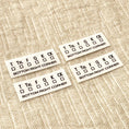 Load image into Gallery viewer, Iron-on Bed Sheet Size & Position Label (Set of 4)
